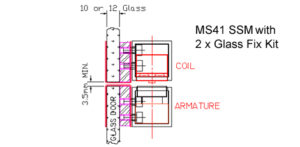 MS41 shearlock glass fixing kit
